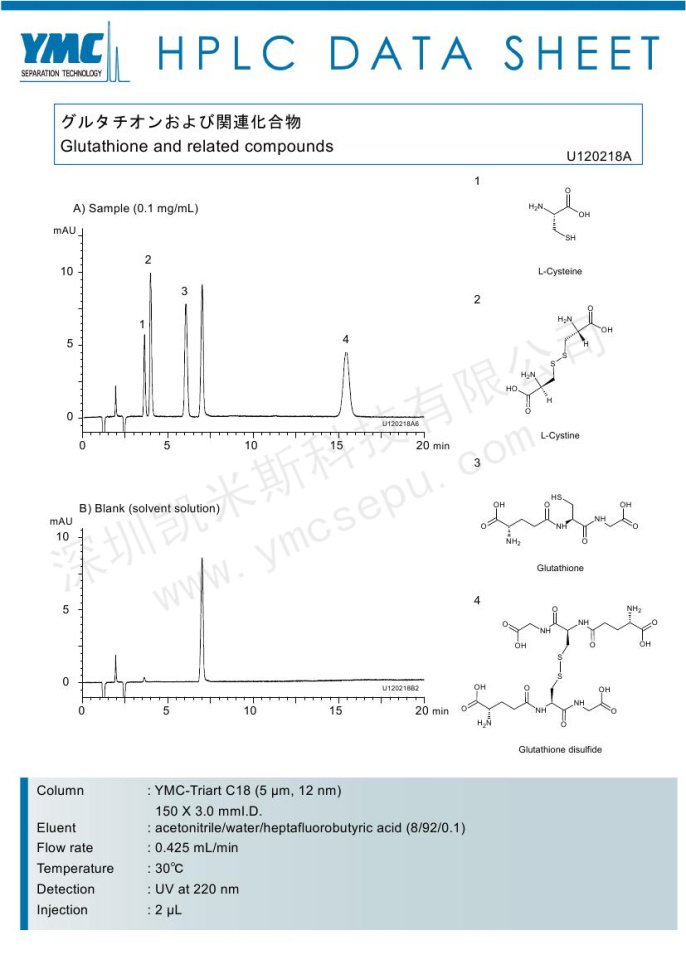 液相色譜法分離測(cè)定谷胱甘肽與有關(guān)物質(zhì)(TA12S05-1503WT)