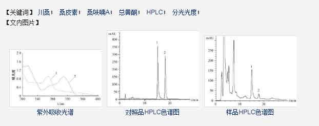 HPLC檢測(cè)川桑中桑皮素、桑呋喃A和總黃酮